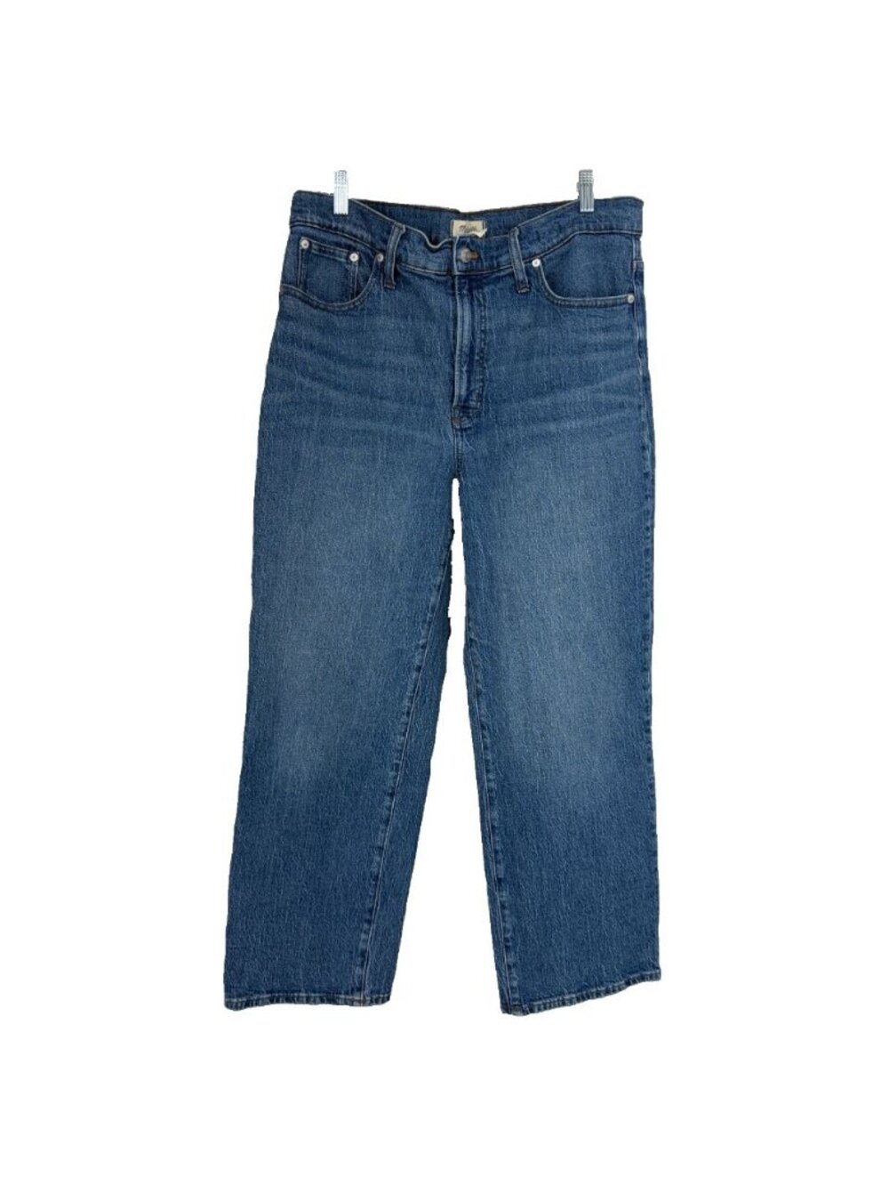 Madewell Women 32 The Perfect Vintage Wide Leg Jean Blue Denim Medium Wash Ankle